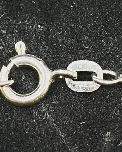 Vintage Sterling Silver 835 Chain with Small Cherry Silver Pendant. Germany Jewelry