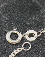 Load image into Gallery viewer, Vintage Sterling Silver 915 Chain with Small Silver Pendant With Crystal..