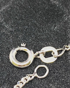 Vintage Sterling Silver 915 Chain with Small Silver Pendant With Crystal..