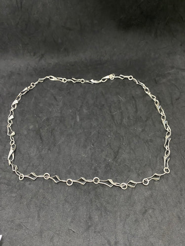 Vintage 925 silver long chain 34” German jewelry