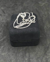 Load image into Gallery viewer, Vintage Sterling Silver 915 Chain with Small Silver Pendant With Crystal..