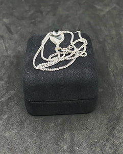 Vintage Sterling Silver 915 Chain with Small Silver Pendant With Crystal..