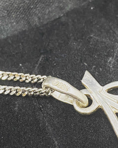Vintage Sterling Silver 835 Chain with Small Cherry Silver Pendant. Germany Jewelry