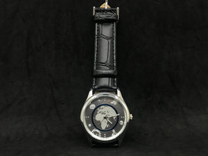 UNIVERSE MILKY WAY ASTRONAUT BLUE-RIM WORLDMAP PRECISE QUARTZ MEN'S WATCH-NEW. (SKU-600)