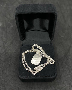 Vintage Sterling Silver Chain with Small Silver Pendant. Germany