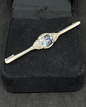 Load image into Gallery viewer, Vintage Sterling Silver 925 Chain Small Sterling Silver 835 Pendant with light blue jade with similar Brooch set