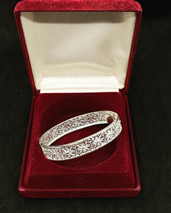 Antique 835 Silver Bracelet, Handcrafted Silver Filigree 1920s Edwardian Style European Jewelry, Unique Gift Idea, Hallmarked Silver
