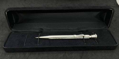 Vintage Art Deco 925 Silver Press Working Mechanical Pencil. (SKU-527)