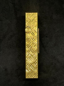 Dunhill Lighter RE24153 Patented- 1973 - Gold plated Excellent working condition.(SKU-568)