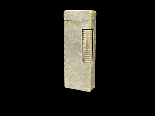 Dunhill Lighter RE24163 Patented- 1968- Silver plated Fair working condition.(SKU-661)