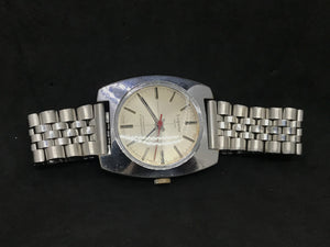 LUGANO SWISS MADE CROSSHAIR HAND WINDING VINTAGE RED-POINTER GENT WATCH + JUBILÉ STRAP(SKU-601)