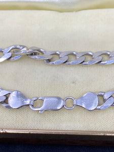 8" Solid 925 Sterling Silver 06 mm wide Curb Link Chain Bracelet Men's Sterling Silver