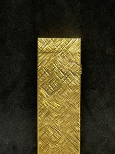Dunhill Lighter RE24153 Patented- 1973 - Gold plated Excellent working condition.(SKU-568)