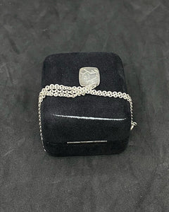 Vintage Sterling Silver Chain with Small Silver Pendant. Germany