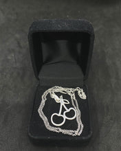Load image into Gallery viewer, Vintage Sterling Silver 835 Chain with Small Cherry Silver Pendant. Germany Jewelry