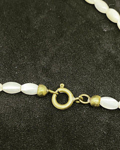 Vintage Elegant very tiny size Pearl like Necklace 15.5” long (SKU #410)