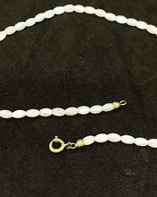 Load image into Gallery viewer, Vintage Elegant very tiny size Pearl like Necklace 15.5” long (SKU #410)