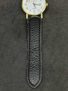 LJ CLASSIQUE GOLD CALENDAR ELEGANT PRECISE QUARTZ GENTLEMEN'S WATCH + SERVICE NEW. (SKU-598)