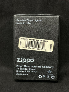 Zippo  Wind Proof Lighter plain silver color stock 2016 with original box. (SKU-745)