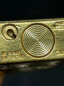 Dunhill Lighter RE24153 Patented- 1973 - Gold plated Excellent working condition.(SKU-568)
