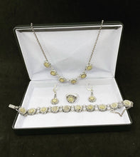 Load image into Gallery viewer, Vintage Silver 835 Necklace, Pendant, Earrings and Ring Set Germany silver antique 54 grams (SKU #415)