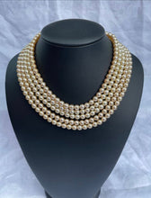 Load image into Gallery viewer, Runway Statement Glass Pearl Bicolour Necklace Size: 45-4 Total weight 150 g