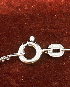 Vintage Sterling Silver 835 Chain with Small sterling Silver Pendant. Germany