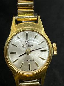 vintage ladies 1960s Precimax Swiss Made 17 Jewel Incabloc (SKU-602)