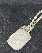 Load image into Gallery viewer, Vintage Sterling Silver Chain with Small Silver Pendant. Germany