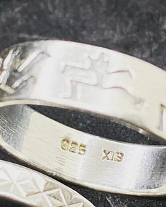 Vintage Two Germany Sterling Silver Band Ring (925-835)- Size (6.0 and 6.5 US)