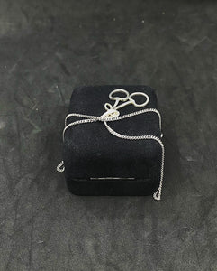 Vintage Sterling Silver 835 Chain with Small Cherry Silver Pendant. Germany Jewelry
