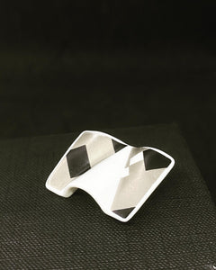 Stylish Rosenthal Porcelain Brooch - Modernist Design Johan Van Loon Sign.