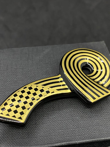 Stylish Rosenthal Porcelain Brooch - Modernist Design Artist Sign.