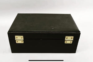 Leather Jewelry Box, Black Jewellery Box, Personalised Jewellery Case, Genuine Leather Jewellery Box - Beloved