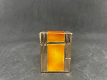 Load image into Gallery viewer, S.T. Dupont lighter - orange caray lacquer - chinese characters box and papers.Reference #3226Y . (SKU-575)