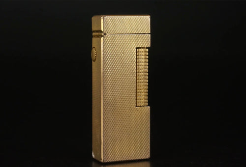 Dunhill Lighter RE24163 Patented- 1968- Gold plated Excellent working condition.(SKU-568)