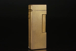 Dunhill Lighter RE24163 Patented- 1968- Gold plated Excellent working condition.(SKU-568)