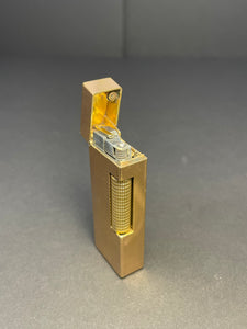 Dunhill Lighter RE24163 Patented- 1968- Gold plated Excellent working condition.(SKU-568)