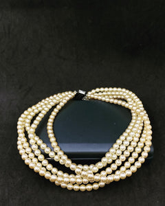 Runway Statement Glass Pearl Bicolour Necklace Size: 45-4 Total weight 150 g