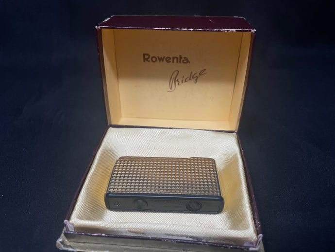 German Estate ROWENTA Noblesse Gold Tone lighter with Original Box. SKU-792