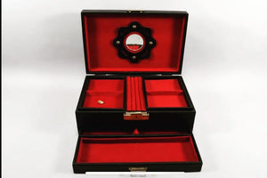Leather Jewelry Box, Black Jewellery Box, Personalised Jewellery Case, Genuine Leather Jewellery Box - Beloved
