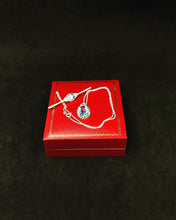 Load image into Gallery viewer, Vintage Sterling Silver 925 Chain Small Sterling Silver 835 Pendant with light blue jade with similar Brooch set
