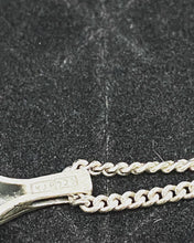 Load image into Gallery viewer, Vintage Sterling Silver 915 Chain with Small Silver Pendant With Crystal..