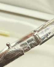 Load image into Gallery viewer, A*D Germany Mid-Century Solid Silver 835 Silver Open Close Bangle Bracelet.