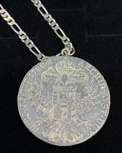 Load image into Gallery viewer, historical souvenir Coin Pendant 925 German Sterling Silver Necklace. 39 Grams.