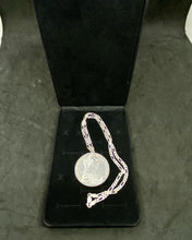Load image into Gallery viewer, historical souvenir Coin Pendant 925 German Sterling Silver Necklace. 39 Grams.