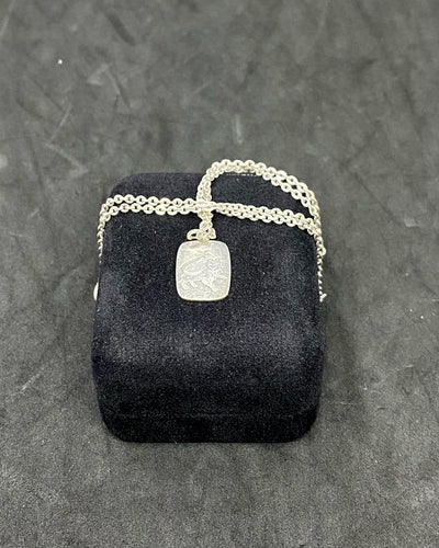 Vintage Sterling Silver Chain with Small Silver Pendant. Germany