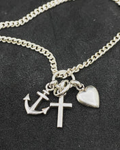 Load image into Gallery viewer, Vintage Sterling Silver 835 Chain with 3 Small Silver Pendant. Germany