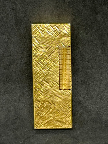 Dunhill Lighter RE24153 Patented- 1973 - Gold plated Excellent working condition.(SKU-568)