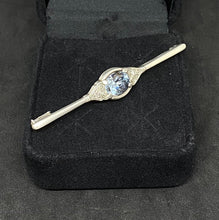 Load image into Gallery viewer, Vintage Sterling Silver 925 Chain Small Sterling Silver 835 Pendant with light blue jade with similar Brooch set